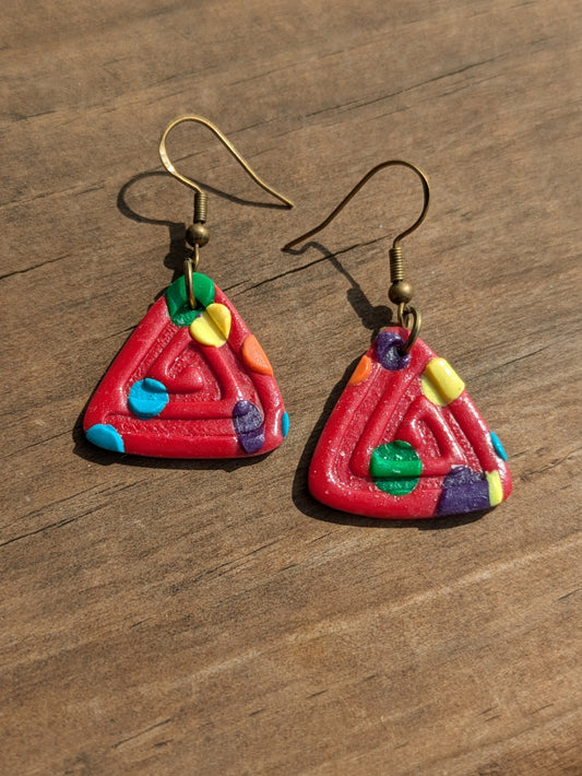 Polka Dot Triangle Dangles