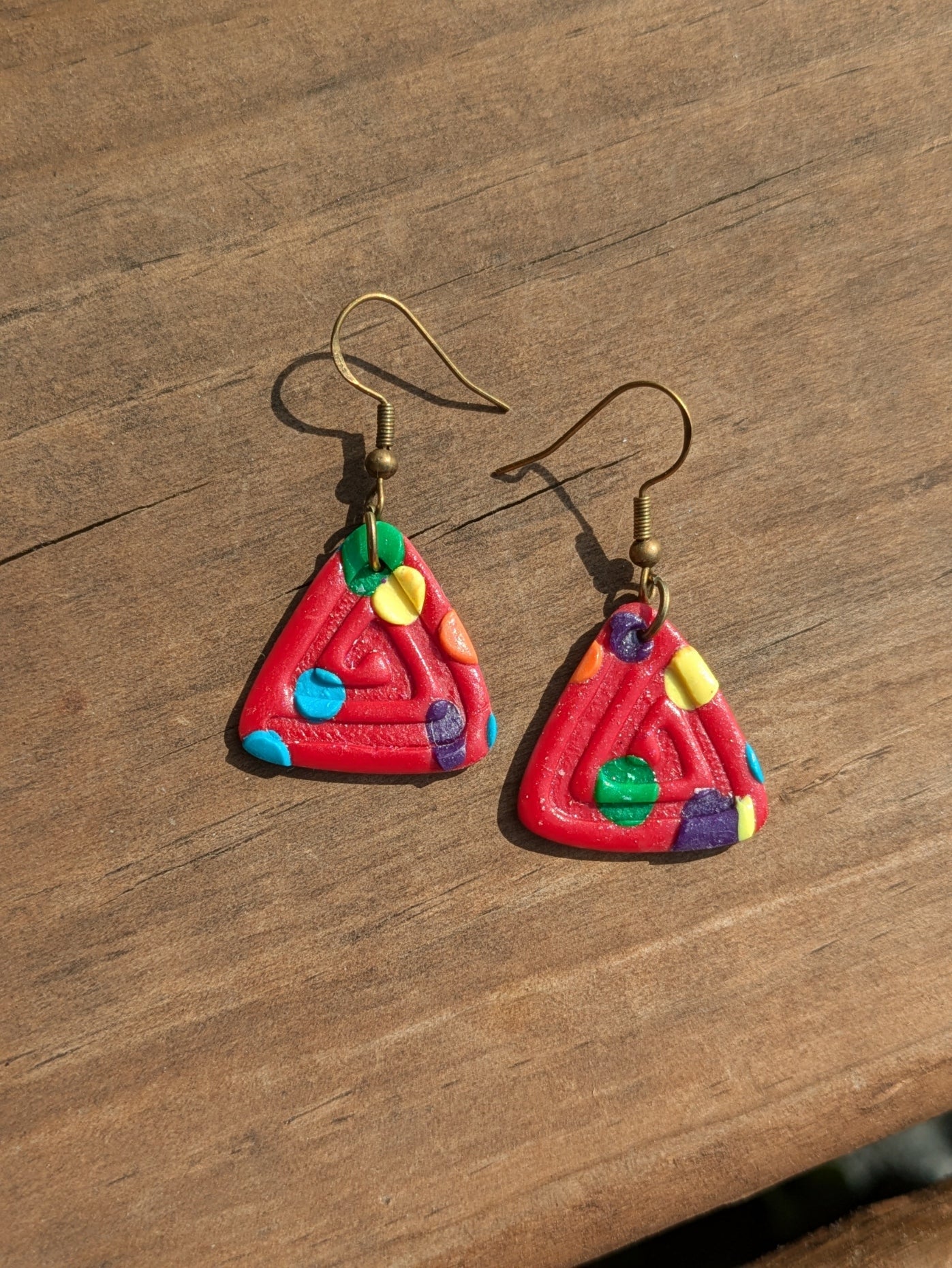 Polka Dot Triangle Dangles