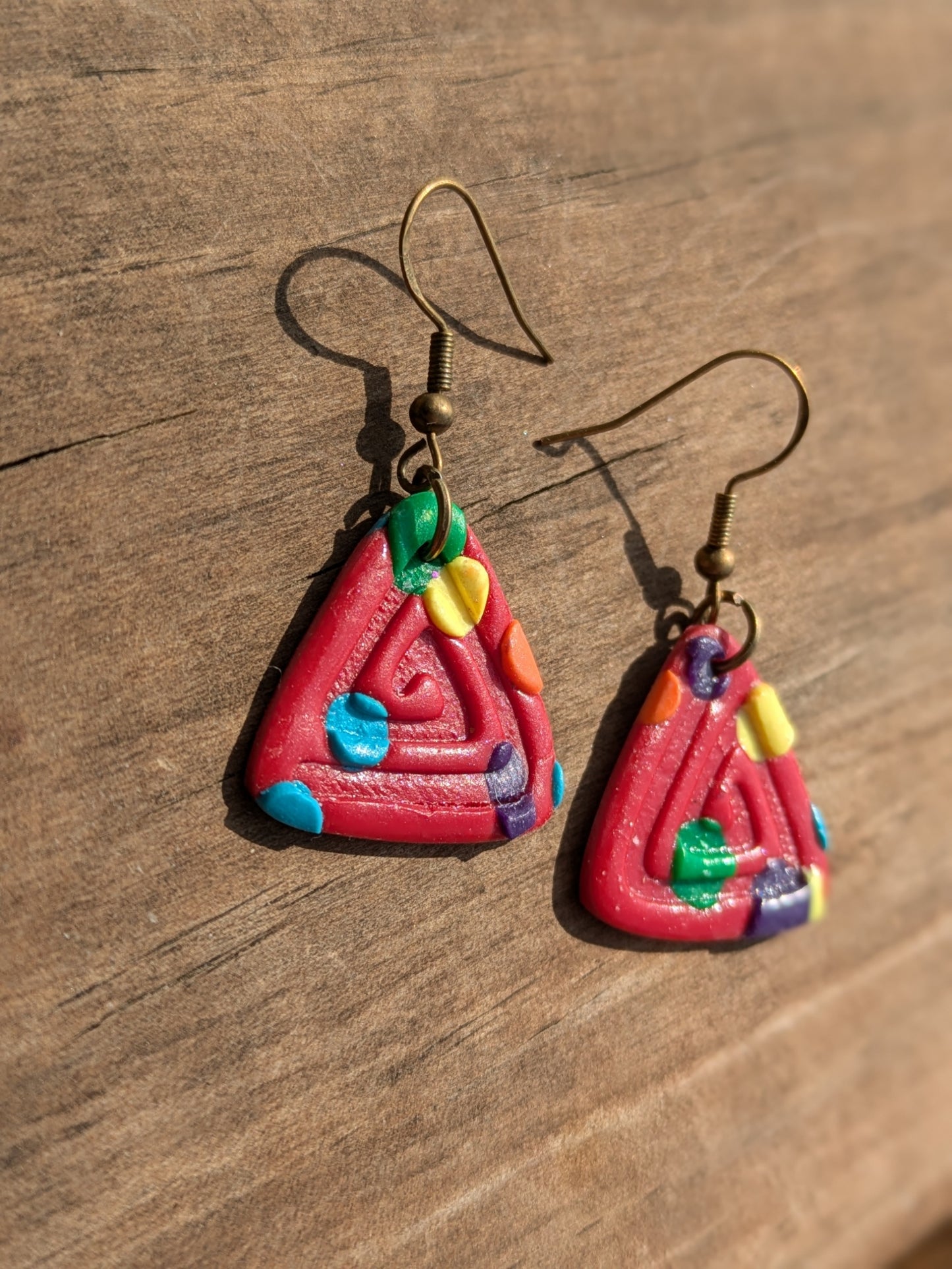 Polka Dot Triangle Dangles