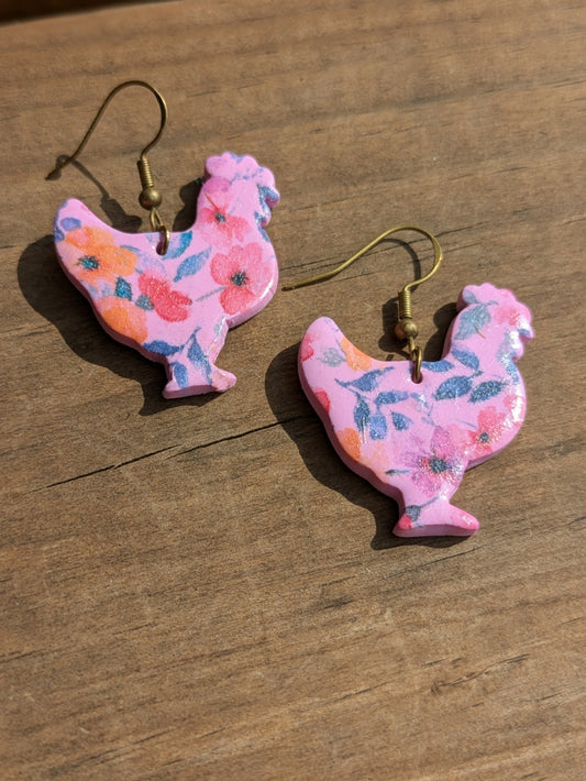 Floral Chicken Dangles