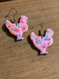 Floral Chicken Dangles