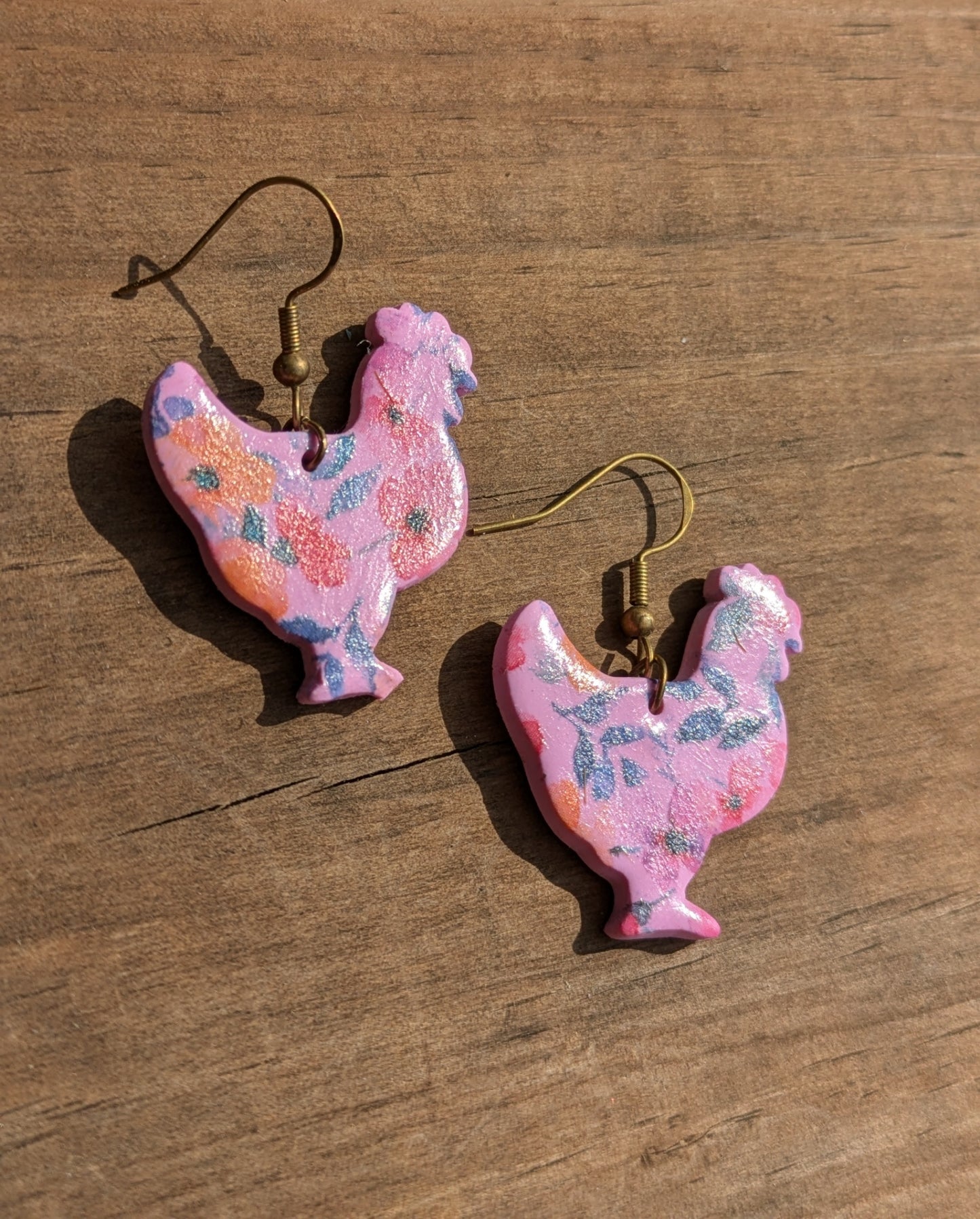 Floral Chicken Dangles