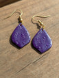 Purple Floral Dangles