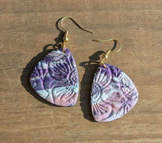 Flower Print Dangles