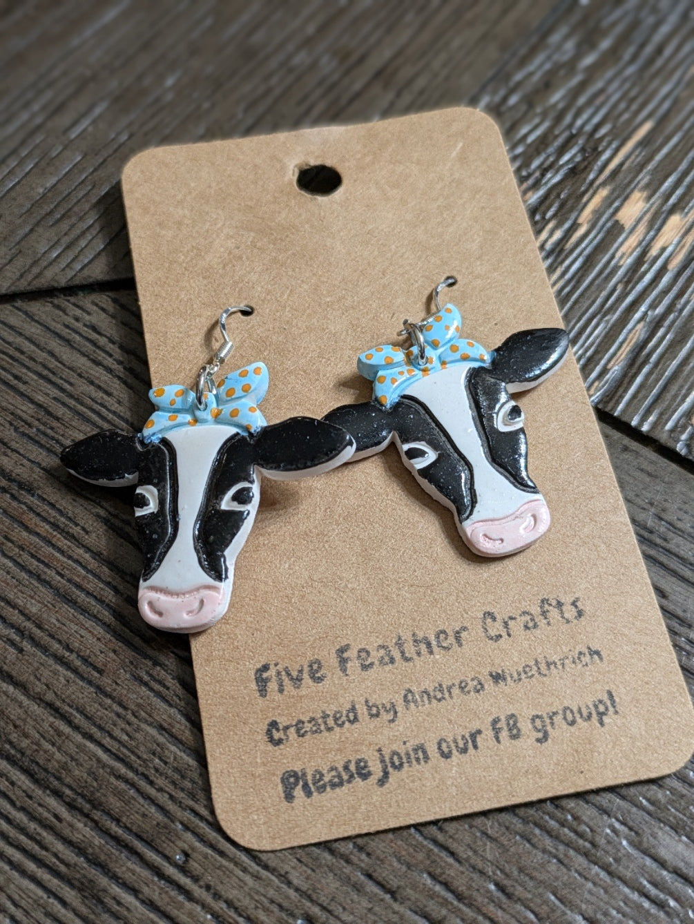 Cows Wearing Headbands Dangles