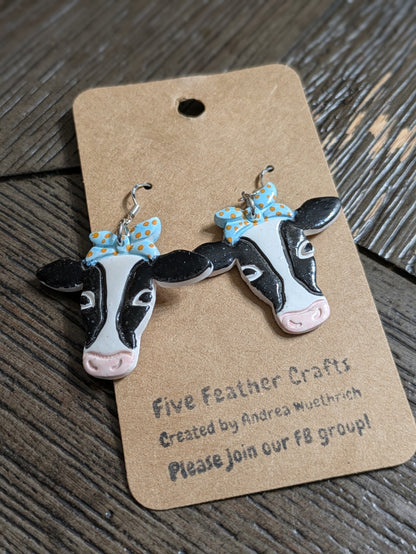 Cows Wearing Headbands Dangles