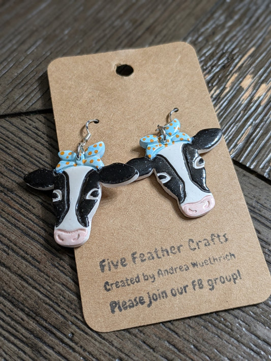 Cows Wearing Headbands Dangles