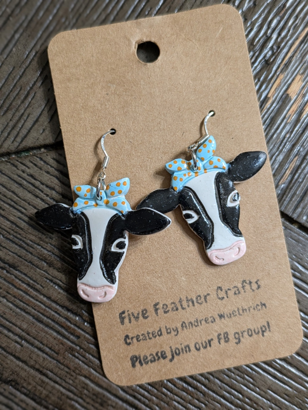 Cows Wearing Headbands Dangles