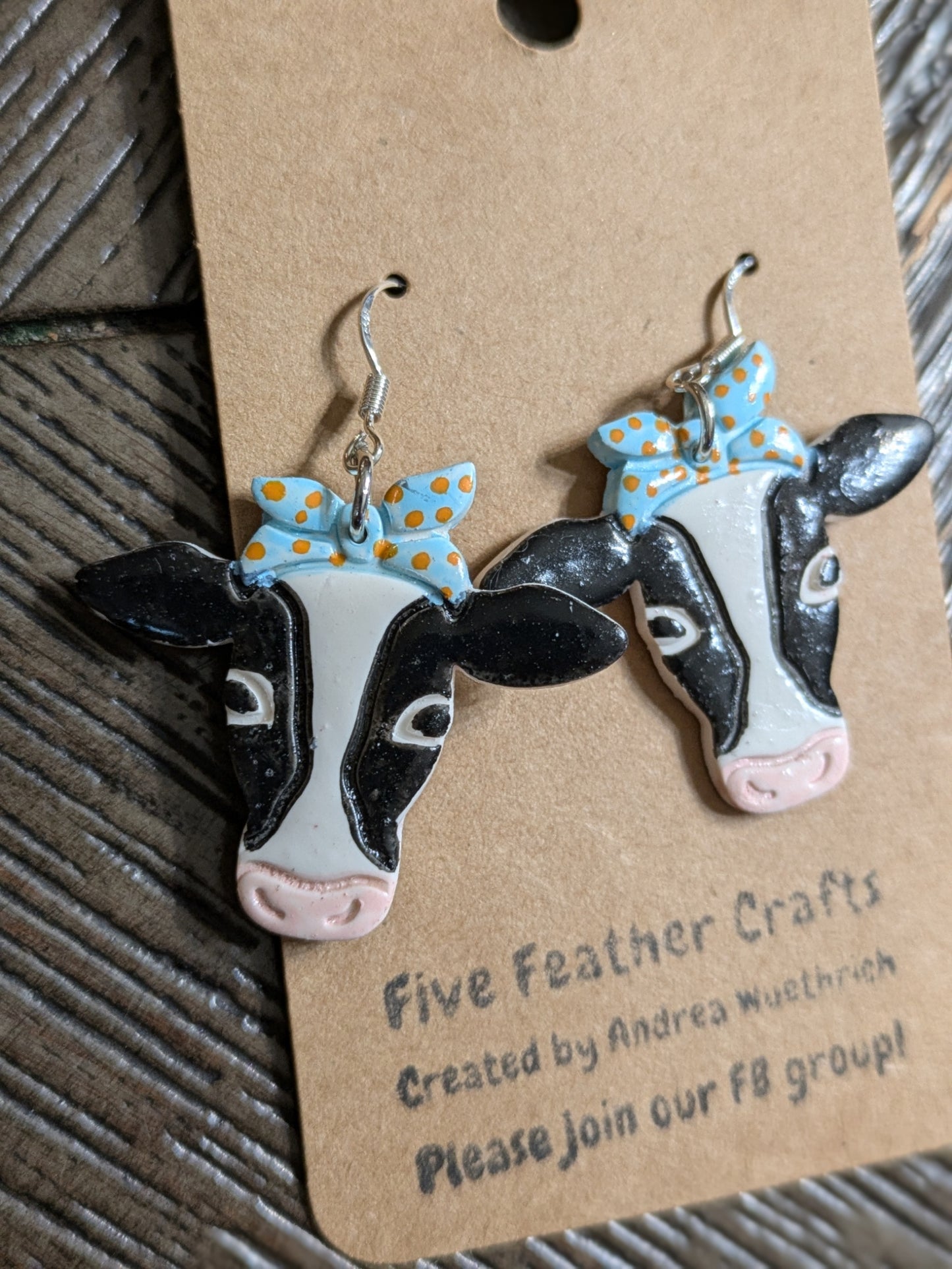 Cows Wearing Headbands Dangles
