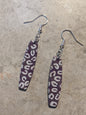 Purple Leopard Print Dangles