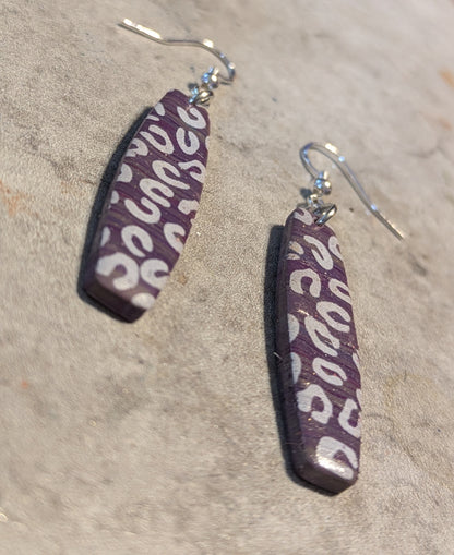 Purple Leopard Print Dangles