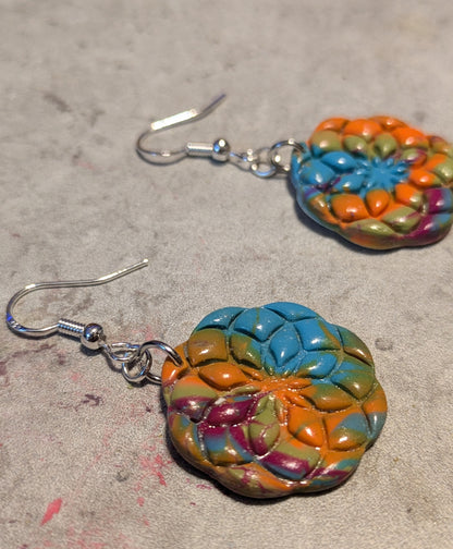 Multicolor Mandala Dangles