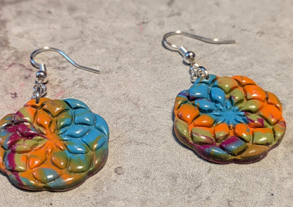 Multicolor Mandala Dangles