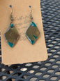 Green and Bronze Diamond Dangles