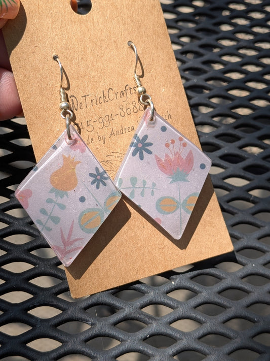 Floral Diamond Dangles