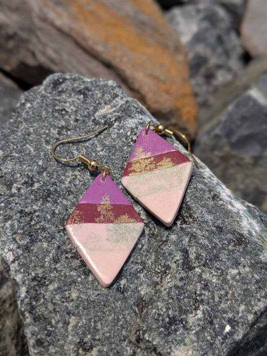 Striped Diamond Dangles