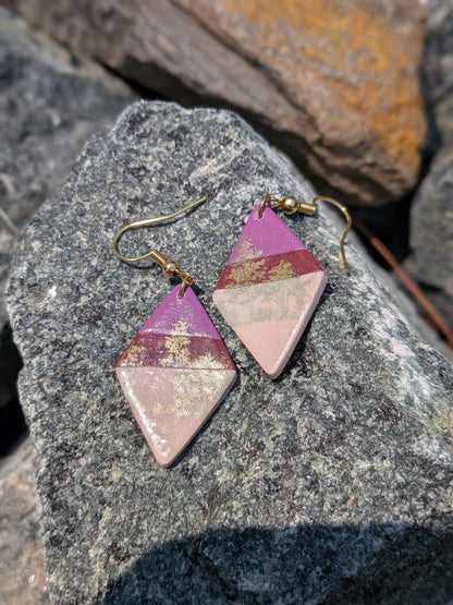 Striped Diamond Dangles