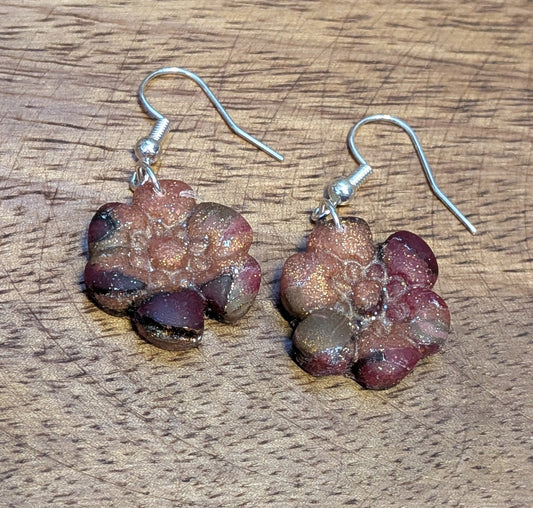 Marble-Inspired Flower Dangles