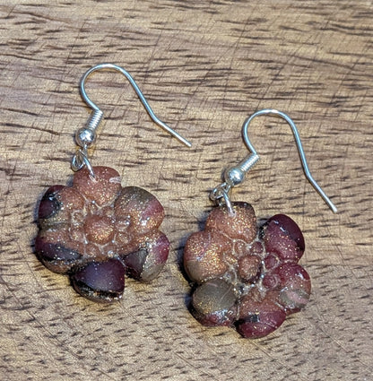 Marble-Inspired Flower Dangles