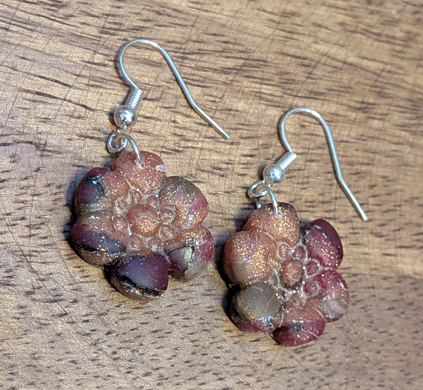 Marble-Inspired Flower Dangles