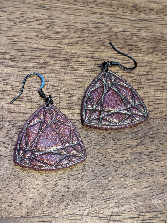 Burgundy Rounded Triangles