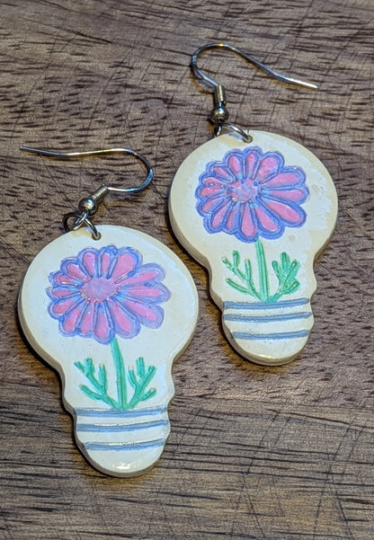 Floral Lightbulb Dangles