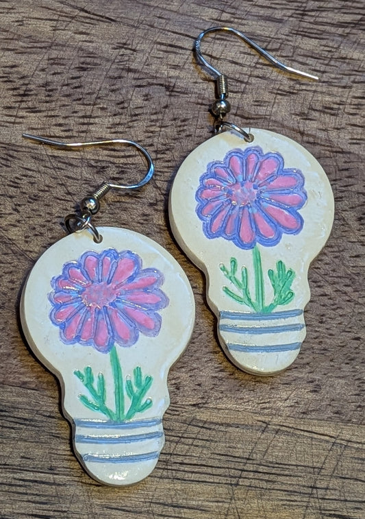 Floral Lightbulb Dangles