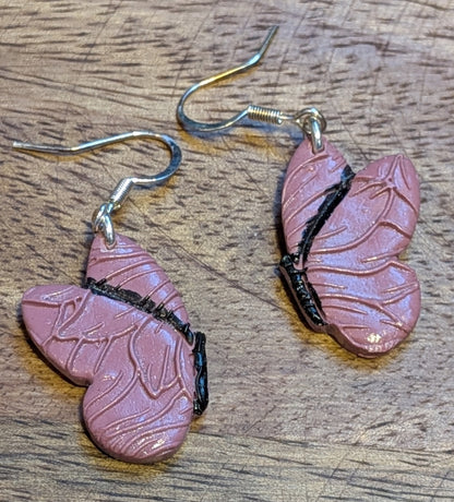 Textured Butterfly Dangles