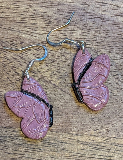 Textured Butterfly Dangles