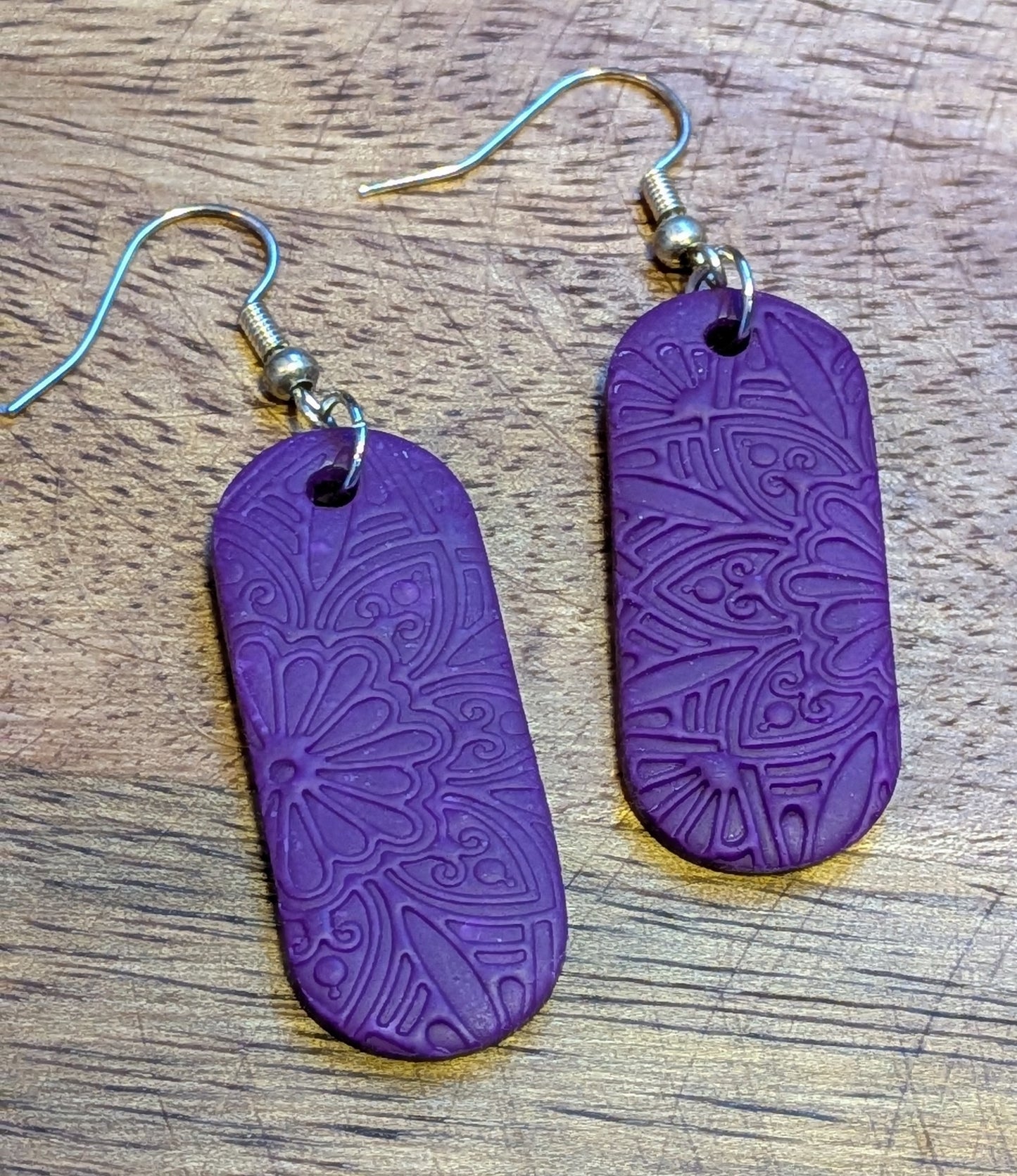 Floral Textured Dangles