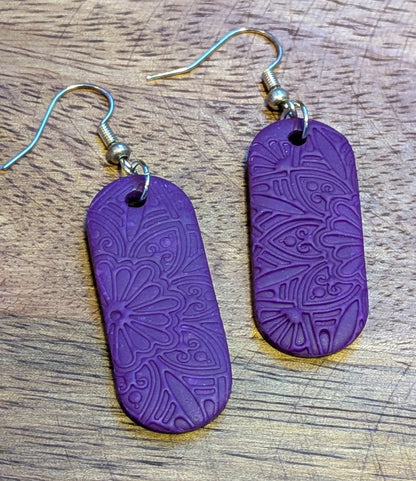 Floral Textured Dangles