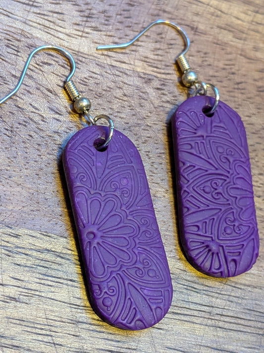 Floral Textured Dangles