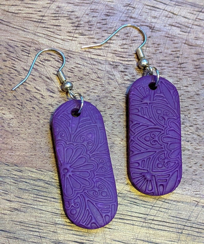 Floral Textured Dangles
