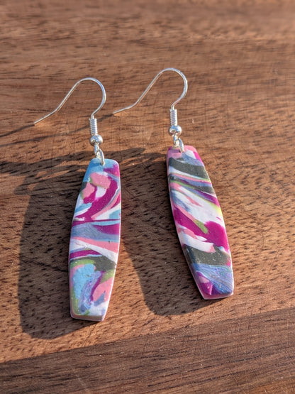 Pink Swirled Dangles