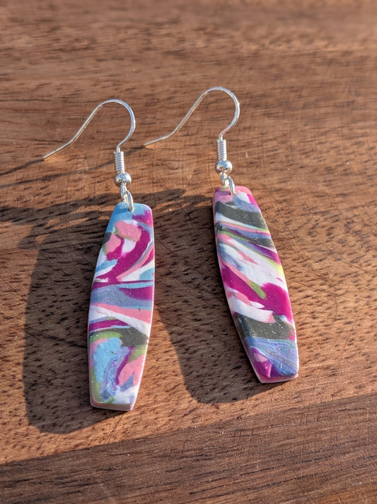 Pink Swirled Dangles