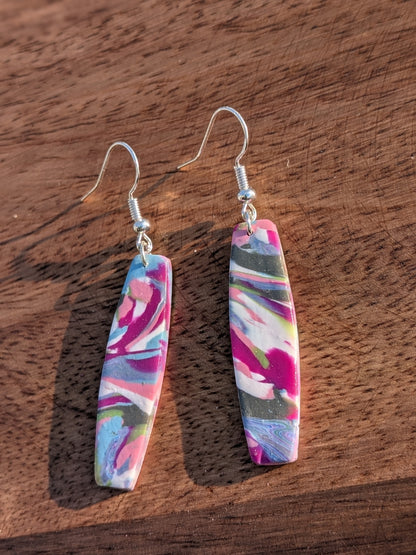 Pink Swirled Dangles