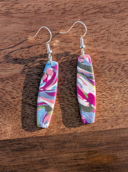 Pink Swirled Dangles