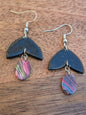 Black and Multicolor Double Dangles