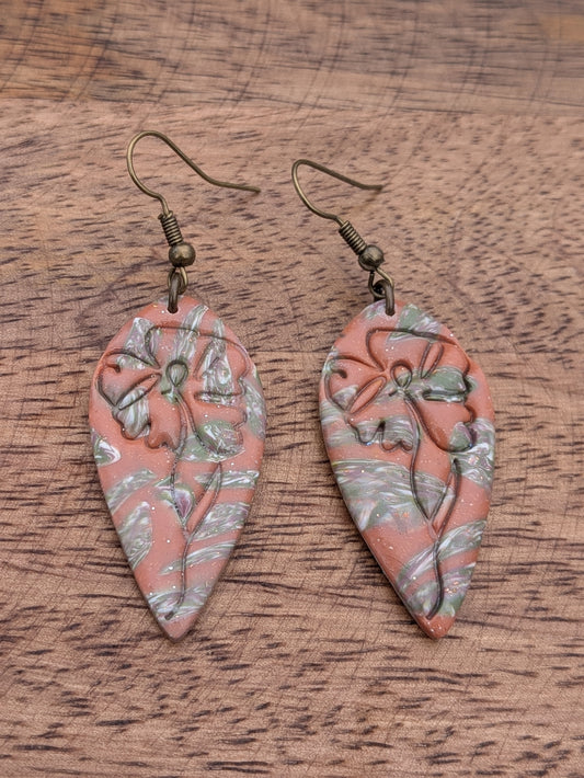 Camo Floral Dangles