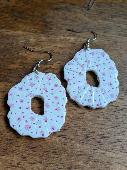 Pink Polka Dot Dangles