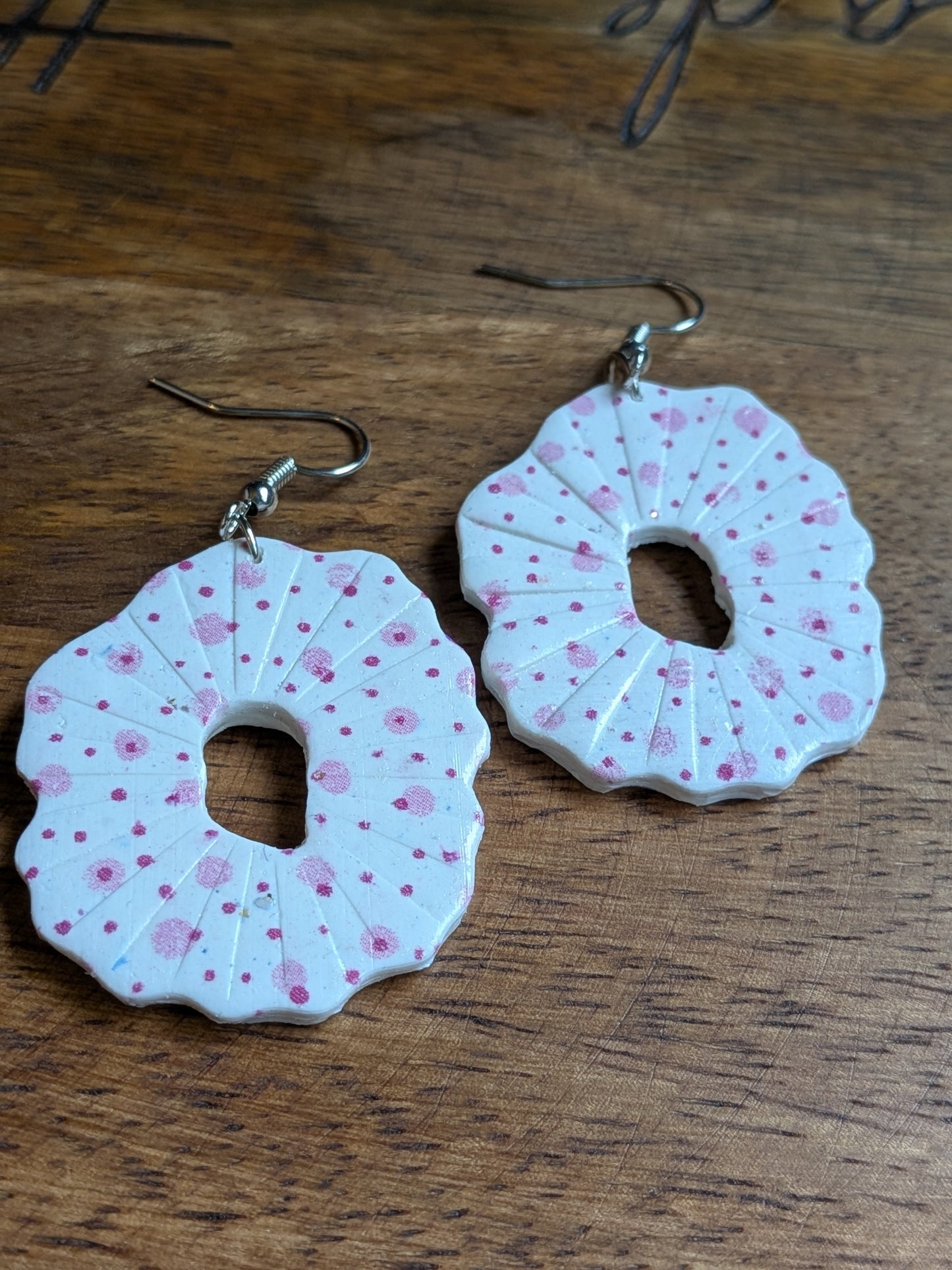 Pink Polka Dot Dangles