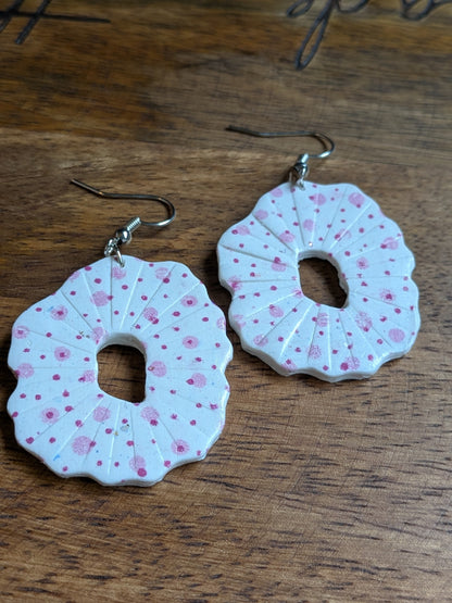 Pink Polka Dot Dangles