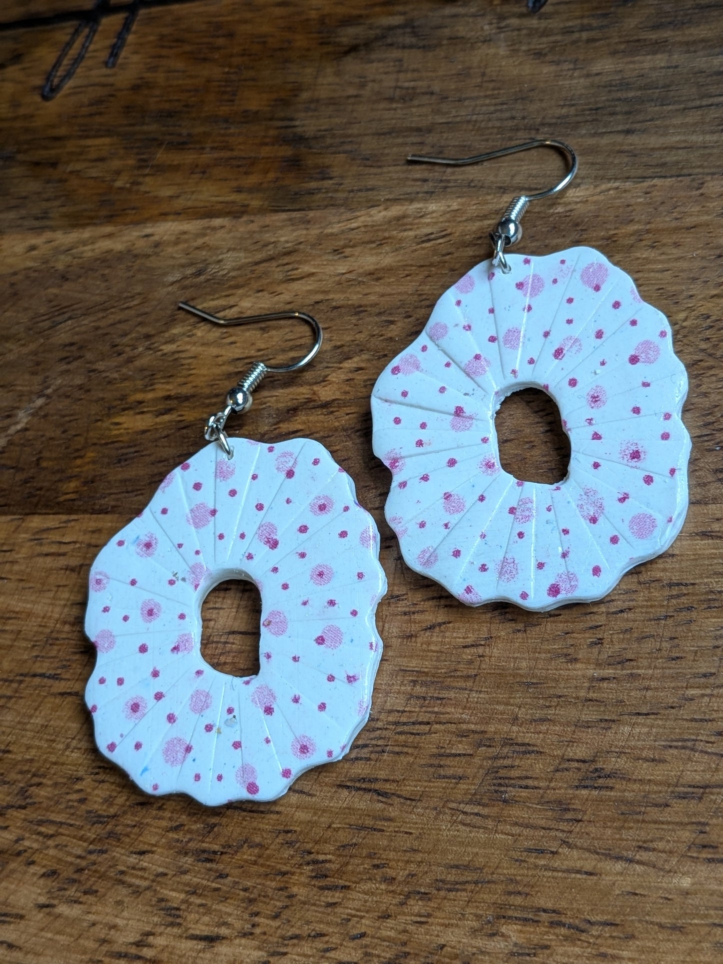Pink Polka Dot Dangles