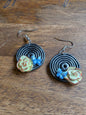 Floral Record Dangles