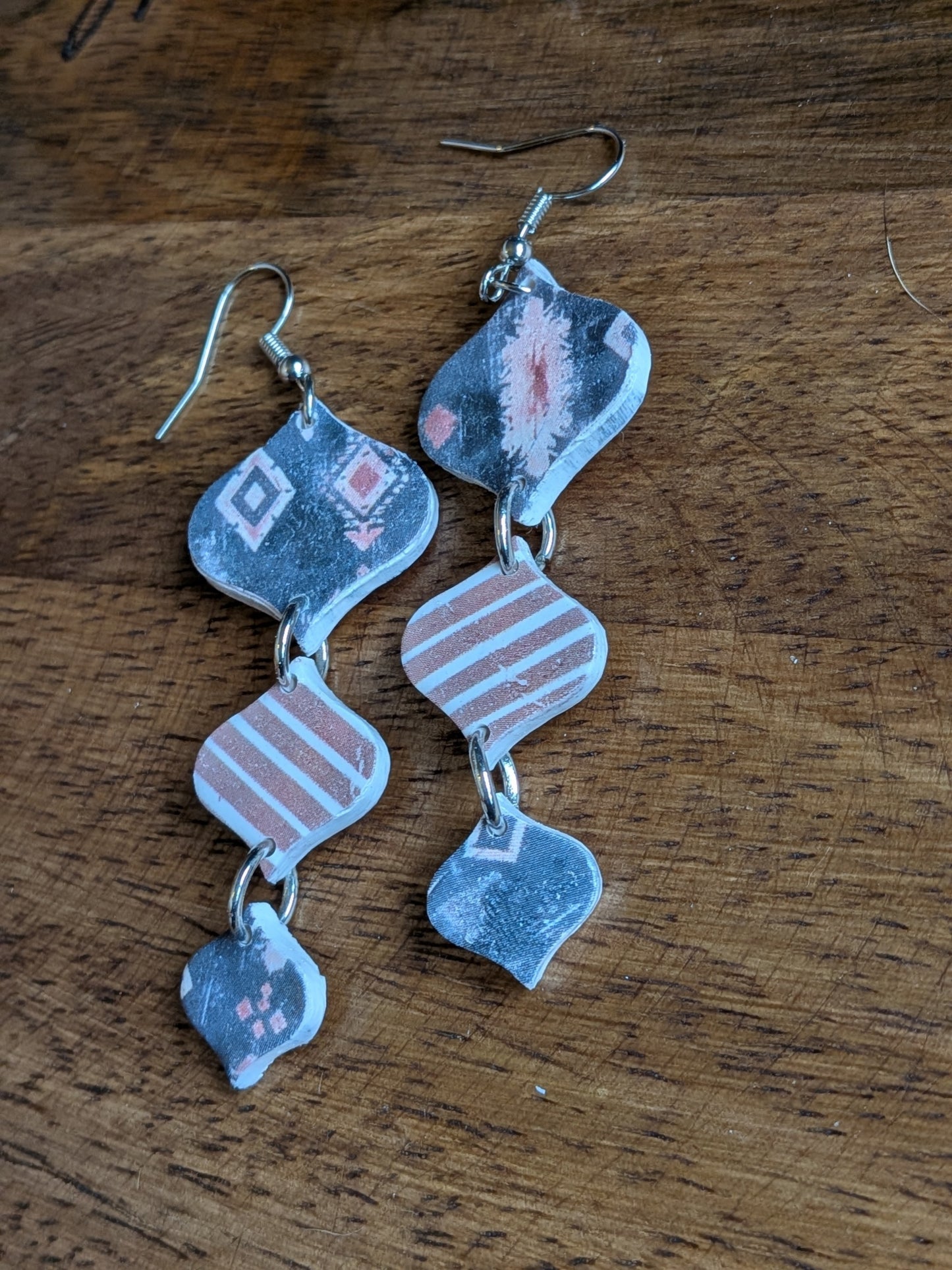 Aztec Print Triple Dangles