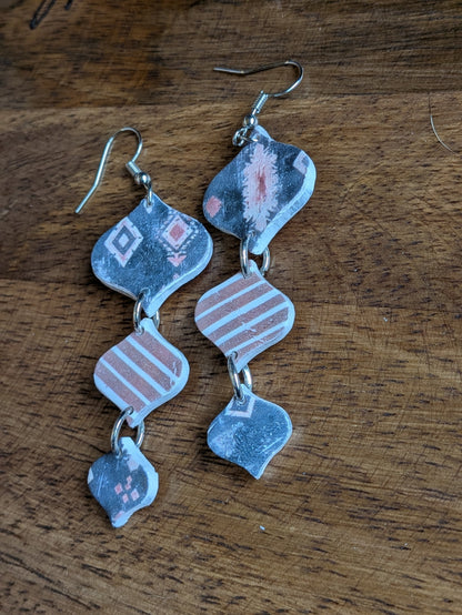 Aztec Print Triple Dangles