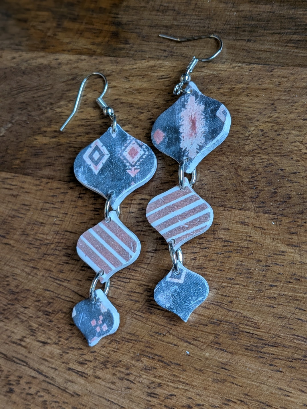 Aztec Print Triple Dangles