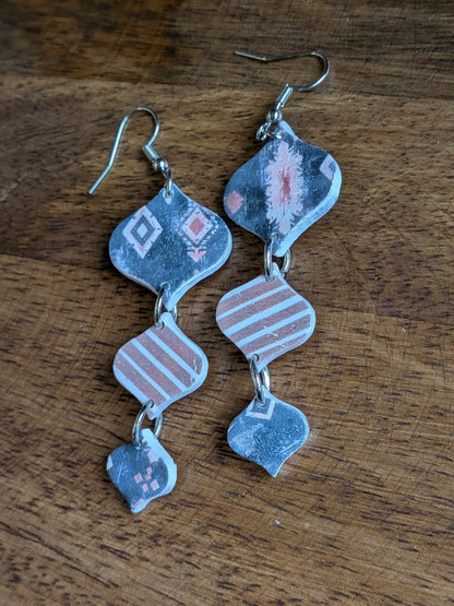 Aztec Print Triple Dangles