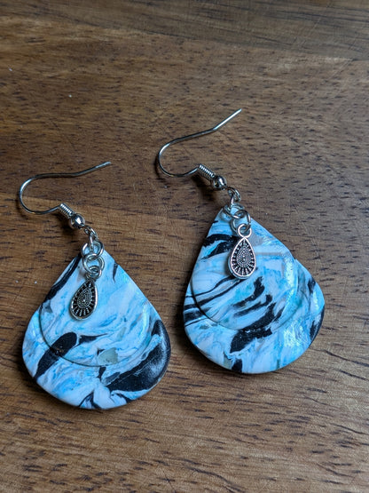 Teardrop Marble Dangles