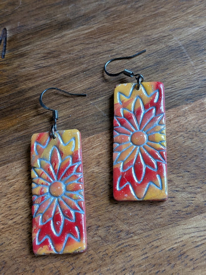 Floral Imprint Dangles